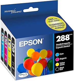 Комплект из двух картриджей EPSON 288 DURABrite Ultra стандартной емкости (черный и цветной) (T288120-BCS) совместим с принтерами Expression XP-330, XP-430, XP-434, XP-340, XP-440, XP-446.