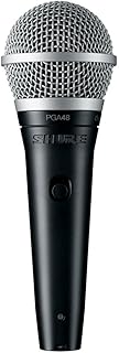 Динамический микрофон Shure PGA48 — ручной микрофон для вокала с кардиоидной диаграммой направленности, дискретным выключателем, 3-контактным разъемом XLR, адаптером для стойки и чехлом на молнии, без кабеля (PGA48-LC)