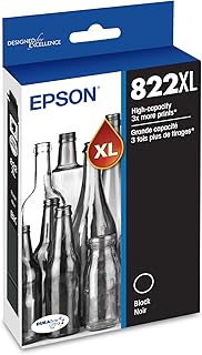Картридж EPSON 822 DURABrite Ultra Ink высокой емкости, черный (T822XL120-S), совместим с принтерами WorkForce Pro WF-3820, WF-3823, WF-4820, WF-4830, WF-4833, WF-4834.