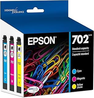 Набор цветных чернил EPSON 702 DURABrite Ultra стандартной емкости (T702520-S) совместим с принтерами WorkForce Pro WF-3720, WF-3730, WF-3733.