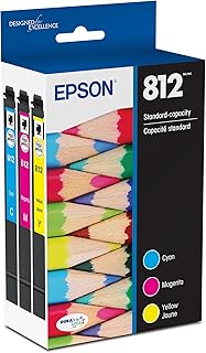 Набор цветных чернил EPSON 812 DURABrite Ultra стандартной емкости (T812520-S) совместим с принтерами WorkForce Pro WF-7310, WF-7820, WF-7840, WorkForce EC-C7000.