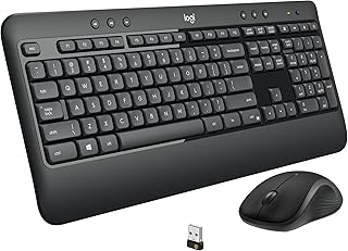 Беспроводная клавиатура и мышь Logitech MK540 Advanced для Windows, USB-приемник Unifying 2,4 ГГц, мультимедийные горячие клавиши, 3 года работы от батареи, для ПК и ноутбука.