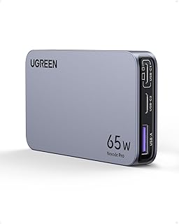 Зарядное устройство UGREEN Nexode Pro 65 Вт USB C, плоское, 3-портовое, тонкое, компактное, с GaN-матрицей, быстрое настенное зарядное устройство PPS для iPhone 16/15/14, MacBook Air, iPad Pro, Galaxy S24/S23/Note20, Pixel 9/8, Steam Deck