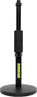 Настольная микрофонная стойка Shure by Gator с круглым основанием, регулируемой по высоте с помощью поворотного фиксатора и основанием высотой 6 дюймов; (SH-DESKTOP1)
