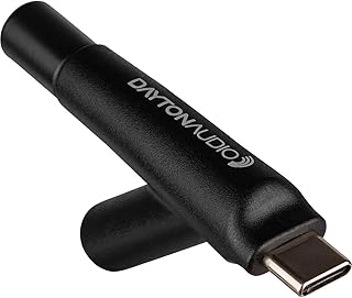 Калиброванный измерительный микрофон Dayton Audio iMM-6C с разъемом USB-C для iPhone, iPad, планшетов и Android, черный.