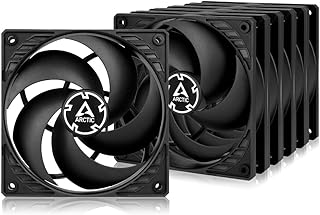 Вентиляторы ARCTIC P12 PWM PST (5 шт.) - для ПК, корпусные вентиляторы 120 мм, технология PWM Sharing (PST), оптимизированы по давлению, тихий двигатель, компьютерные, 200–1800 об/мин (0 об/мин <5%) - черные