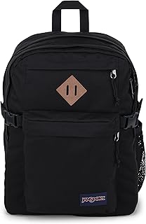 Рюкзак JanSport Main Campus — дорожный или рабочий рюкзак с отделением для 15-дюймового ноутбука и двумя карманами для бутылок с водой, черный.