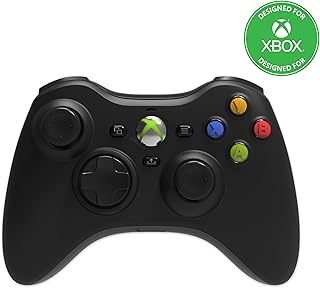 Hyperkin - Проводной контроллер Xenon - Официально лицензированная копия контроллера Xbox 360 для Xbox Series X|S, Xbox One, Windows 10|11, ПК, аудиоразъем 3,5 мм, импульсные триггеры - Черный