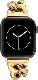 Браслет-цепочка Anne Klein для Apple Watch, надежный, регулируемый, сменный ремешок для Apple Watch, подходит для большинства запястий.