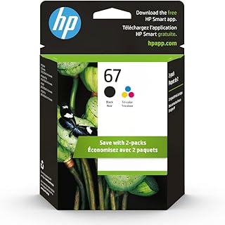 67 черных/трехцветных картриджей HP для принтеров HP | Совместимы с принтерами серий: DeskJet 1255, 2700, 4100; ENVY 6000, 6400 | Подходят для программы Instant Ink | 3YP29AN