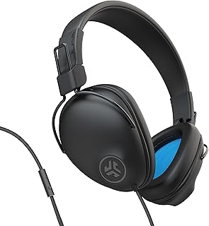 Накладные наушники JLab Studio Pro, проводные, с не запутывающимся шнуром, ультрамягкая обивка из искусственной кожи с амбушюрами из пеноматериала Cloud Foam, 40-мм неодимовые драйверы с технологией C3 Sound, черные.