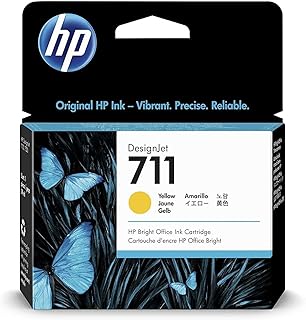 Оригинальный желтый чернильный картридж HP 711 объемом 29 мл (CZ132A) для широкоформатных плоттеров DesignJet T530, T525, T520, T130, T125, T120 и T100.