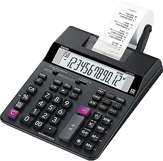 Casio HR-200RC – настольный калькулятор с функцией печати, двухцветной печатью и 150-шаговой проверкой | Расчет себестоимости/продаж/маржи, налогов и календаря | Новая версия HR-150™ | Идеально подходит для бухгалтерского учета и розничной торговли