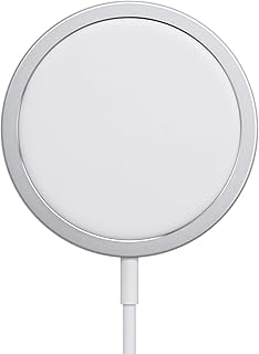 Беспроводное зарядное устройство Apple MagSafe с функцией быстрой зарядки, совместимое с iPhone и AirPods.