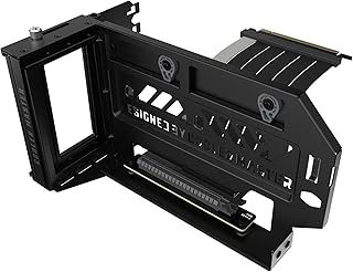 Комплект вертикального держателя для видеокарты Cooler Master MasterAccessory V3, черный, высококачественный райзер-кабель PCI-E 4.0 x16-165 мм, совместимый с PCIe 3.0, регулируемая длина для корпусов E-ATX|ATX|Micro ATX (MCA-U000R-KFVK03)