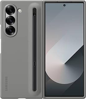 Чехол для Samsung Galaxy Z Fold 6 с держателем для стилуса S Pen, защитный чехол со встроенным слотом для стилуса S Pen, механизм быстрого снятия, версия для США, EF-OF95PCJEGUS, серый.