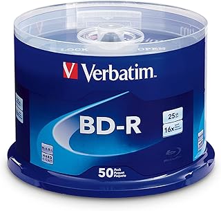 Записываемые диски Blu-ray Verbatim BD-R 25 ГБ 16X - упаковка из 50 штук - 98397