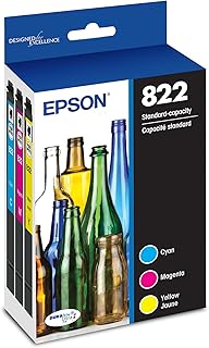 Комплект стандартных цветных картриджей EPSON 822 DURABrite Ultra (T822520-S) совместим с моделями WorkForce Pro WF-3820, WF-3823, WF-4820, WF-4830, WF-4833, WF-4834.