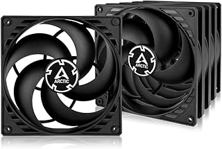 Вентиляторы для ПК ARCTIC P14 PWM PST (5 шт.) - 140-мм корпусные вентиляторы с технологией PWM Sharing Technology (PST), оптимизированные по давлению, тихий двигатель, компьютерные, скорость вращения: 200–1700 об/мин (0 об/мин <5%) - черные