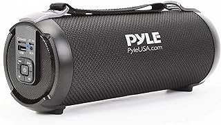 Беспроводная портативная Bluetooth-колонка Pyle Boombox – перезаряжаемая, с AUX-входом, воспроизведением с USB/SD/MP3, FM-радио, 2,5-дюймовым твитером – мощный стереозвук для путешествий, вечеринок и отдыха на природе (PBMSPG3BK)