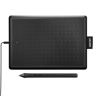 Графический планшет Wacom One by Wacom Small Graphics Drawing Tablet 8.3 x 5.7 дюймов, портативный и универсальный, подходит для студентов и творческих людей, в комплекте эргономичное перо с чувствительностью к нажатию 2048 мм, совместим с Chromebook, Mac и Windows.
