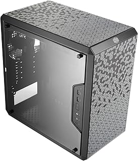 Корпус Cooler Master MasterBox Q300L Micro-ATX Tower с магнитным пылевым фильтром, прозрачной акриловой боковой панелью, регулируемыми разъемами ввода/вывода и полностью вентилируемым воздушным потоком, черный (MCB-Q300L-KANN-S00)