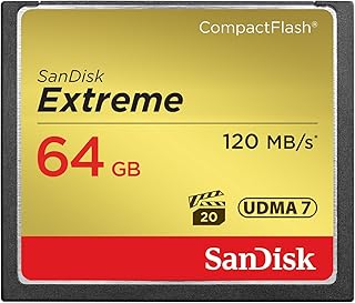 Карта памяти SanDisk Extreme CompactFlash 64 ГБ, UDMA 7, скорость до 120 МБ/с - SDCFXSB-064G-G46