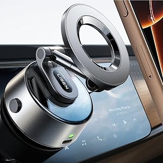 Автомобильный выдвижной держатель для телефона LISEN Electric, магнитный держатель MagSafe для создания контента, подходит для видеоблогинга и видеозаписи, а также для установки на лобовое стекло, для iPhone 17, 16e, 16, 15, 14, 13, 12 дюймов.