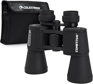 Астрономический бинокль Celestron Cometron 7x50 – начальный уровень для наблюдения за звёздами и кометами – большие объективы 50 мм – широкое поле зрения 6,6° – многослойное просветление оптики