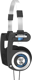 Накладные наушники Koss Porta Pro Classic, ретро-стиль, проводной разъем 3,5 мм, прочные, черно-серебристые.