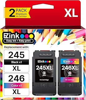 Сменный картридж E-Z Ink 245XL для принтеров Canon 245XL и 246XL (PG-245XL CL-246XL) для принтеров Canon Ink 245 и 246 с принтерами Pixma MX490 MG2522 MX492 TR4520 MG3022 MG2520 TS3122 (черный, цветной)