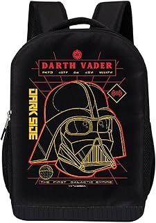 Рюкзак Star Wars Lucasfilm, черный, с изображением Дарта Вейдера, 18 дюймов, с мягкой подкладкой и сетчатым материалом.