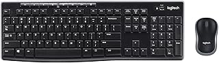 Беспроводная клавиатура Logitech K270 и беспроводная мышь M185 в комплекте — клавиатура и мышь в комплекте, длительное время работы от батареи (черный цвет, включая мышь)