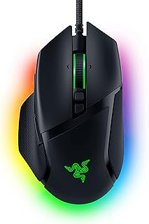 Игровая мышь Razer Basilisk V3 с настраиваемой эргономичной конструкцией: самые быстрые переключатели для игр, RGB-подсветка Chroma, оптический сенсор 26K DPI, 11 программируемых кнопок, колесико прокрутки HyperScroll, классический черный цвет.