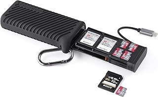 Кардридер PGYTECH CreateMate High-Speed ​​SD Card Reader USB 3.1 Type-C SD/TF Card с чехлом-держателем для фотоаппаратов, смартфонов, дронов, экшн-камер (черный, для SD/Micro SD карт)