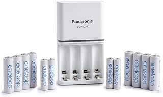 Аккумулятор Panasonic K-KJ55MC84CZ eneloop; 8 батареек AA, 4 батарейки AAA и усовершенствованное быстрое зарядное устройство на 3 часа.