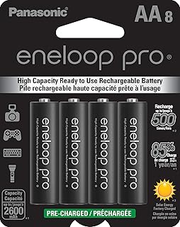 Аккумуляторные батареи Eneloop Panasonic BK-3HCCA8BA pro AA высокой емкости Ni-MH, предварительно заряженные, комплект из 8 батарей.