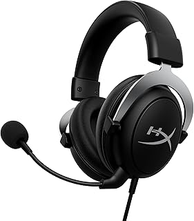 HyperX CloudX, официальная игровая гарнитура Xbox, совместимая с Xbox One и Series X|S, амбушюры из вспененного материала с эффектом памяти, съемный микрофон с шумоподавлением, встроенные элементы управления звуком, черный/серебристый