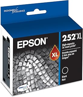 Картридж EPSON 252 DURABrite Ultra Ink высокой емкости, черный (T252XL120-S), совместим с принтерами WorkForce WF-3620, WF-3640, WF-7110, WF-7610, WF-7620, WF-7710, WF-7720, WF-7210.
