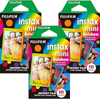 Фотопленка Fujifilm Instax Mini Instant Rainbow, 10 листов, набор из 3 штук.