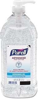 Освежающий гель для дезинфекции рук Purell Advanced, чистый аромат, флакон с помпой объемом 2 литра (1 шт.). 9625-04