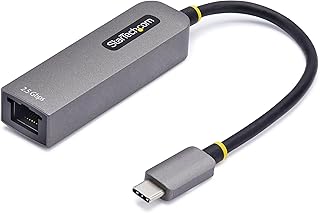 Адаптер StarTech.com 2.5GbE USB-C — Ethernet, сквозная передача PD 100 Вт, сетевая карта NBASE-T, USB 3.0 Type-C 2.5G Multi Speed ​​Network