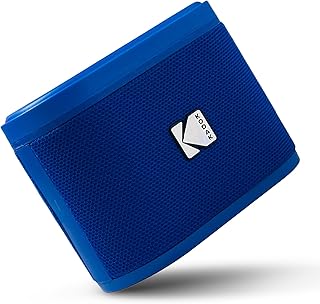 Беспроводная портативная Bluetooth-колонка KODAK SOUNDBRIX™ с HD-звуком, водостойкостью IPX4, до 5 часов воспроизведения, версия V5.4, идеально подходит для дома, вечеринок, отдыха на природе, пляжа, в качестве электронного гаджета, подарок на день рождения, синяя, штабелируемая.