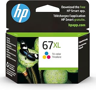 Картридж HP 67XL с трехцветными чернилами повышенной емкости для принтеров HP | Совместим с принтерами серий: DeskJet 1255, 2700, 4100; ENVY 6000, 6400 | Подходит для программы Instant Ink | 3YM58AN