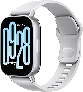Смарт-часы Xiaomi Redmi Watch 5 Active, 2,0-дюймовый ЖК-дисплей, 18 дней автономной работы, более 140 спортивных режимов, водонепроницаемость 5ATM, Bluetooth-звонки, фитнес-трекер, матовый серебристый цвет.