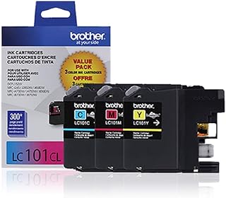 Набор из 3 картриджей Brother LC101: голубой, пурпурный, желтый — по 1 картриджу в розничной упаковке.