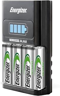 Зарядное устройство Energizer Recharge на 1 час для перезаряжаемых никель-металлгидридных батареек AA и AAA.