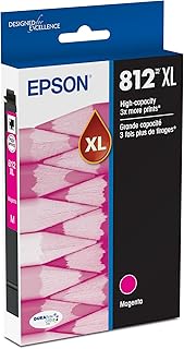 Картридж EPSON 812 DURABrite Ultra с чернилами высокой емкости, пурпурного цвета (T812XL320-S), совместим с принтерами WorkForce Pro WF-7310, WF-7820, WF-7840, WorkForce EC-C7000.