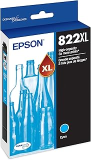 Картридж EPSON 822 DURABrite Ultra Ink High Capacity Cyan (T822XL220-S) совместим с принтерами WorkForce Pro WF-3820, WF-3823, WF-4820, WF-4830, WF-4833, WF-4834.