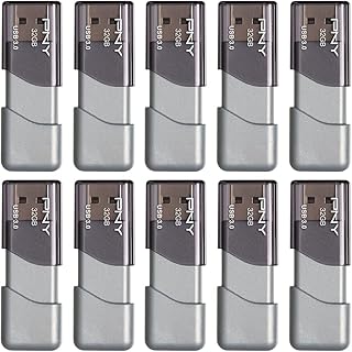 Флеш-накопитель PNY Turbo Attaché 3 USB 3.0, 32 ГБ, серебристый (комплект из 10 штук)